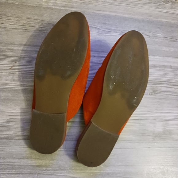 Maguire Suede Flat Mules — Tomato Red — Women's Size 9 — Pointed Toe — Designer - Picture 4 of 5